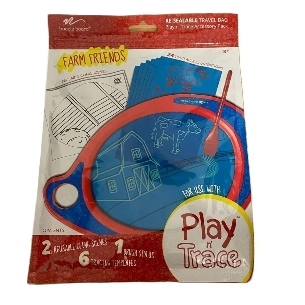 Play N Trace Adventures Farm Drawing Kit NEW Travel Toy Craft Design